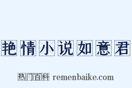 艳情小说如意君是什么意思的图片